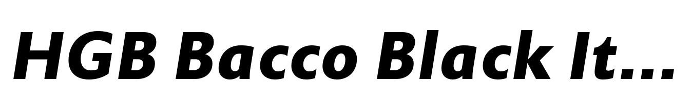 HGB Bacco Black Italic